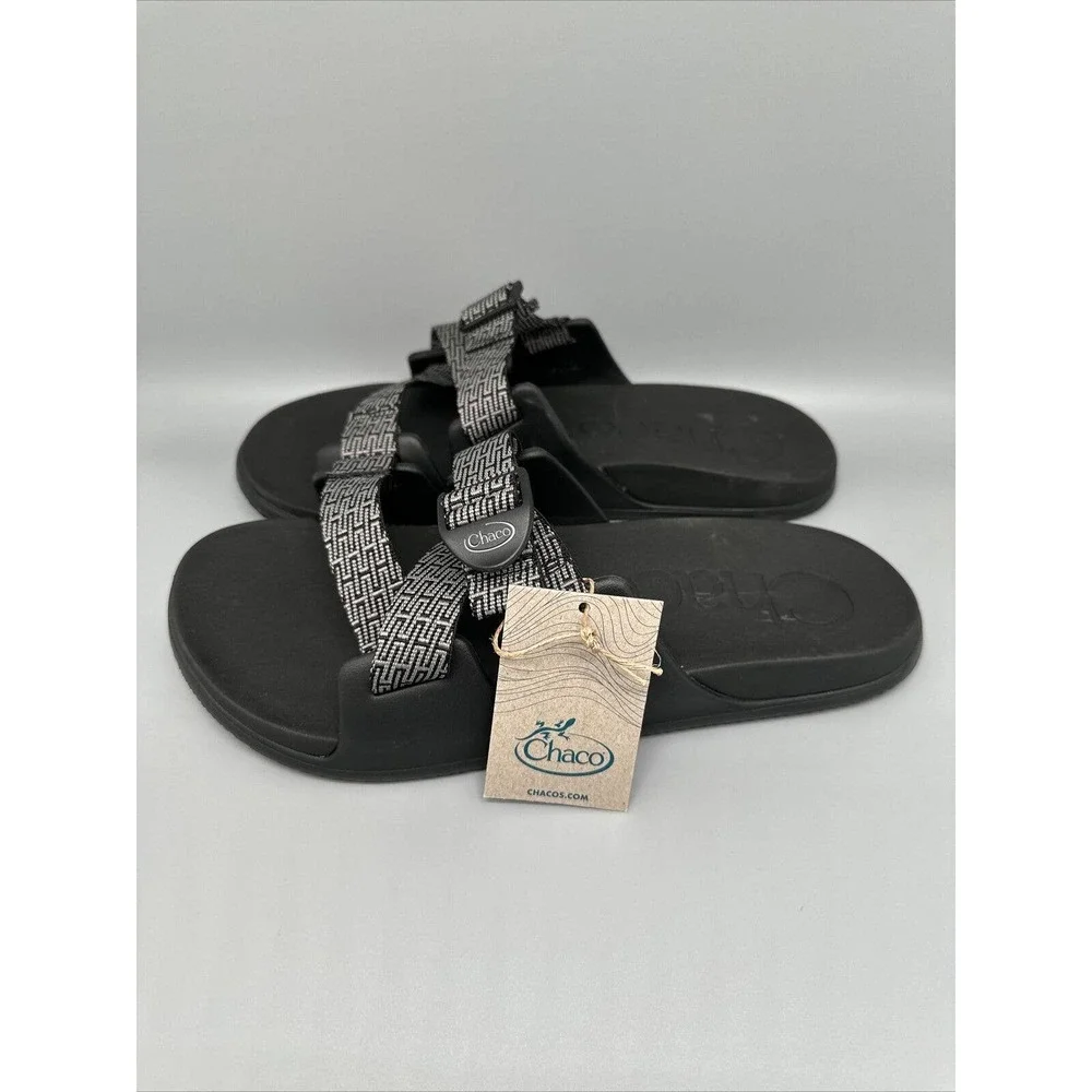 Chaco Chillos Slide Black/Grey Comfort Sandal JCH108445 Men's US‎ Sz 13